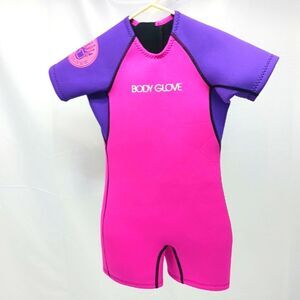 NWOT Body Glove Child Size L Short Arm Springsuit Wetsuit Pink Violet Zip Surf